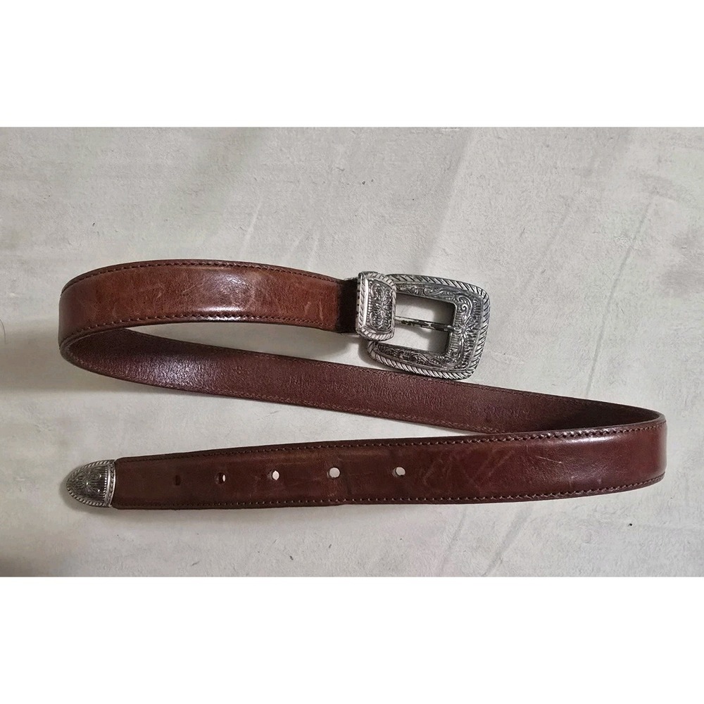 Lady Canterbury Brown Italian Aniline Calfskin Belt Size Small